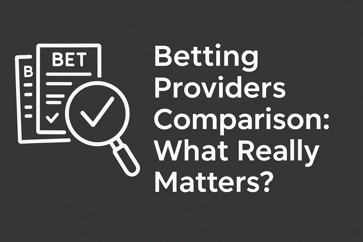 Betting Providers Comparison: What Really Matters?