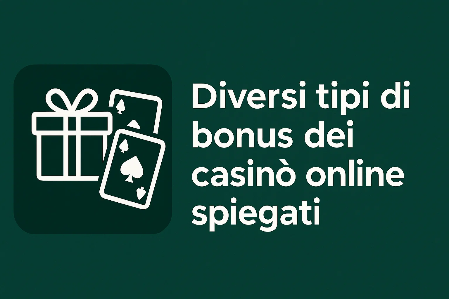 Diversi tipi di bonus dei casinò online spiegati